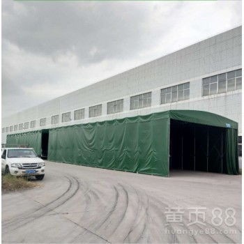 【电动推拉篷电动雨棚工厂仓库物流活动夜市停车遮阳雨篷批发】- 